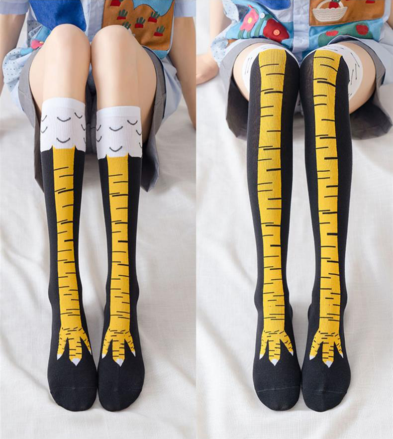 Funny Chicken Leg Socks - Śmieszne skarpety męskie 3D z kurczakiem,
