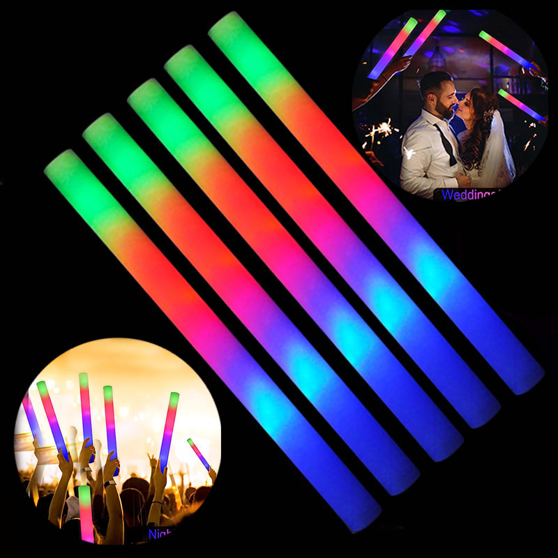Flashing Led Foam Sticks Party - 30/60szt LED Glow Foam Stick Migające
