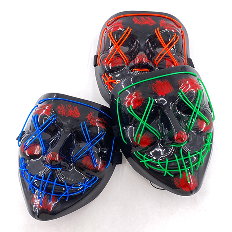 Led Purge Mask Halloween - Hurtownia 10 szt. Masek LED Purge,