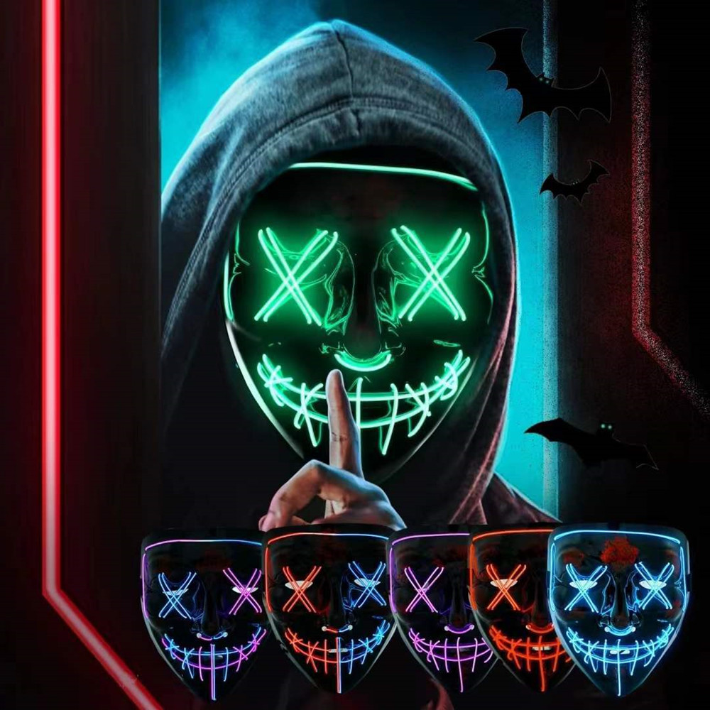 Led Purge Mask Halloween - Maski na Halloween dla mężczyzn i