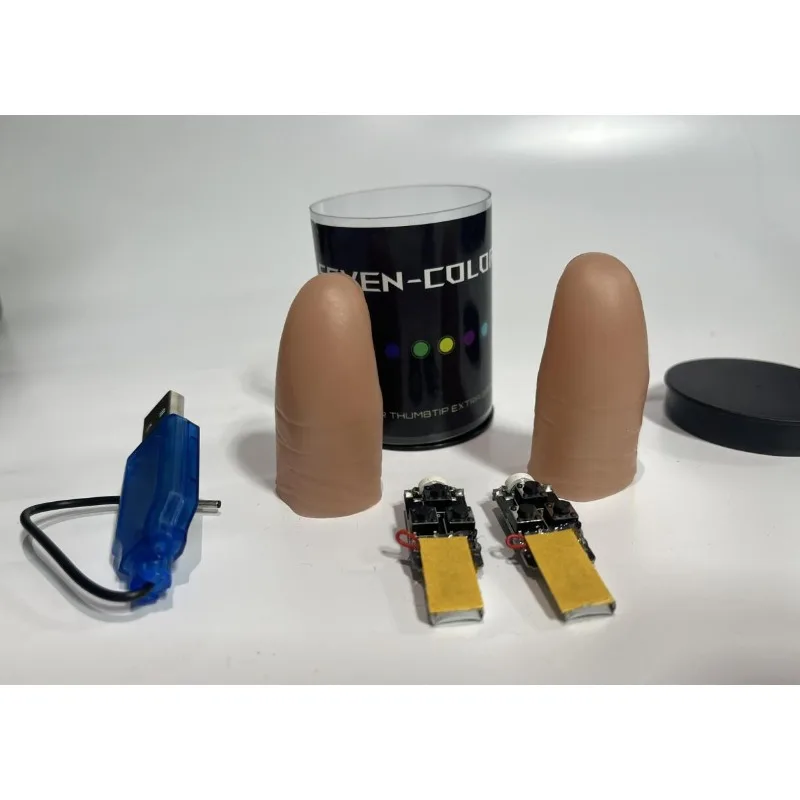 Thumb Tip Magic Trick Set - Super lekkie siedem kolorów LED Light