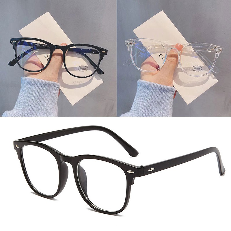 Glow In The Dark Party Glasses - Okulary Ultralekkie Retro przezroczyste oprawki zwykłe