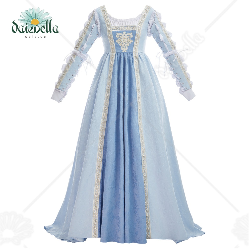 Medieval Renaissance Dress Women - DAIZBELLA Kostium renesansowy damski, średniowieczna sukienka