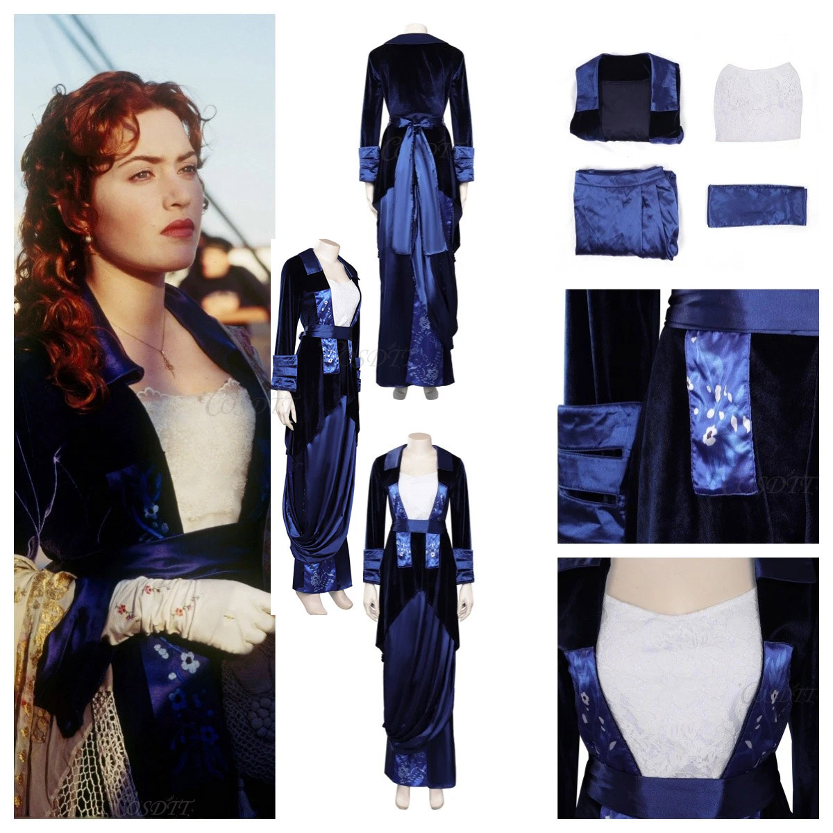Medieval Renaissance Dress Women - Kostium Cosplay Ruth DeWitt Bukater Titanic