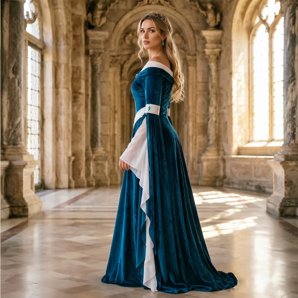 Medieval Renaissance Dress Women - Sukienka w stylu średniowiecznego renesansowego elfa,