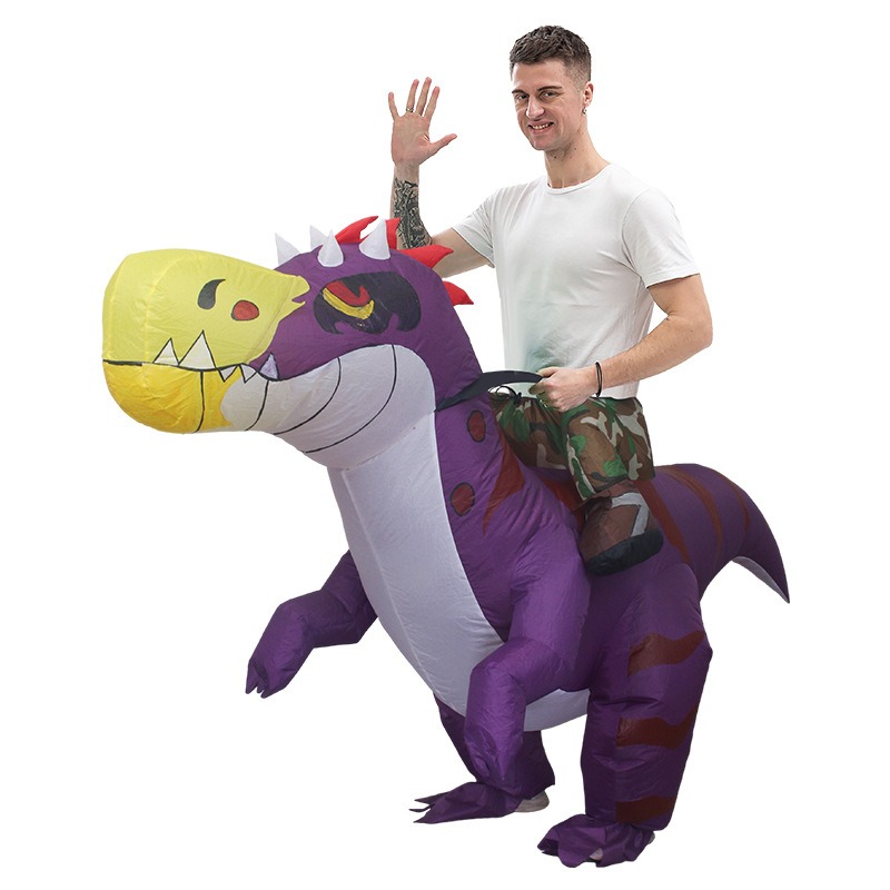 Inflatable Dinosaur Costume Adult - Kostium dmuchany dinozaur na Halloween, śmieszny