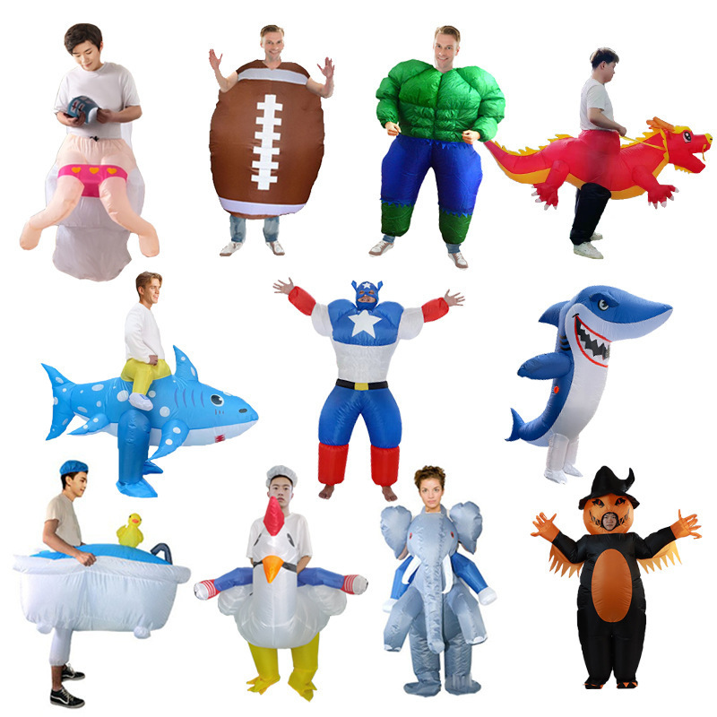 Inflatable Dinosaur Costume Adult - Duży ptak rekin słoń biały kurczak