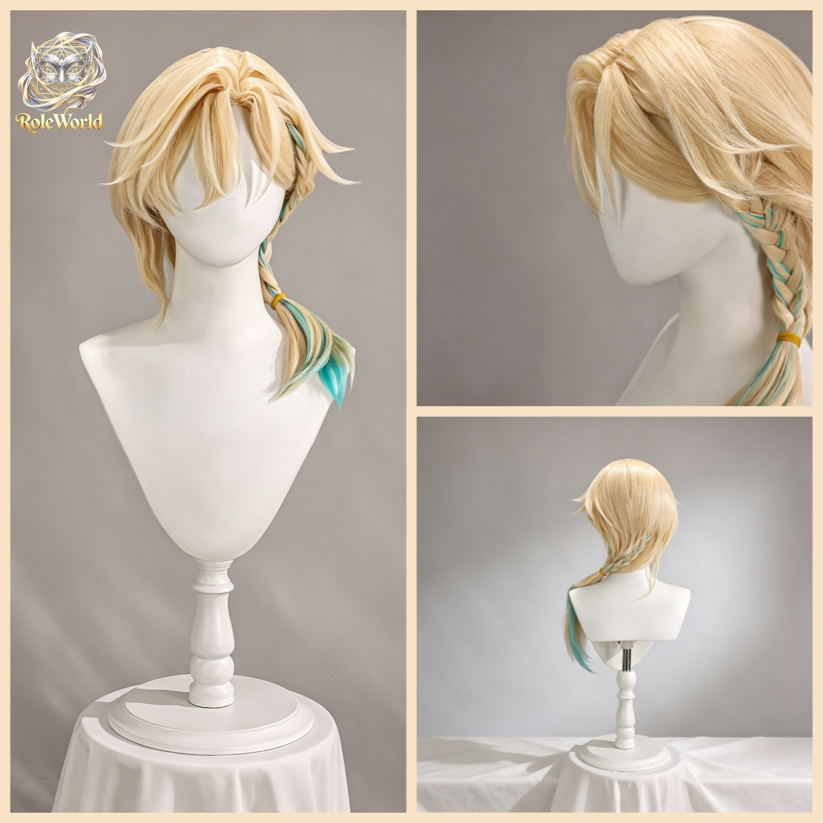 Anime Cosplay Wig Heat Resistant - Peruka Cosplay Honkai Star Rail Aventurine