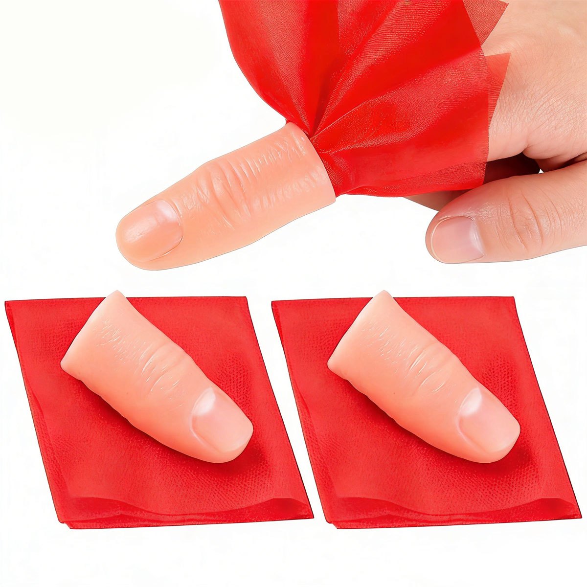 Thumb Tip Magic Trick Set - 3-częściowy zestaw magicznych nakładek na palec