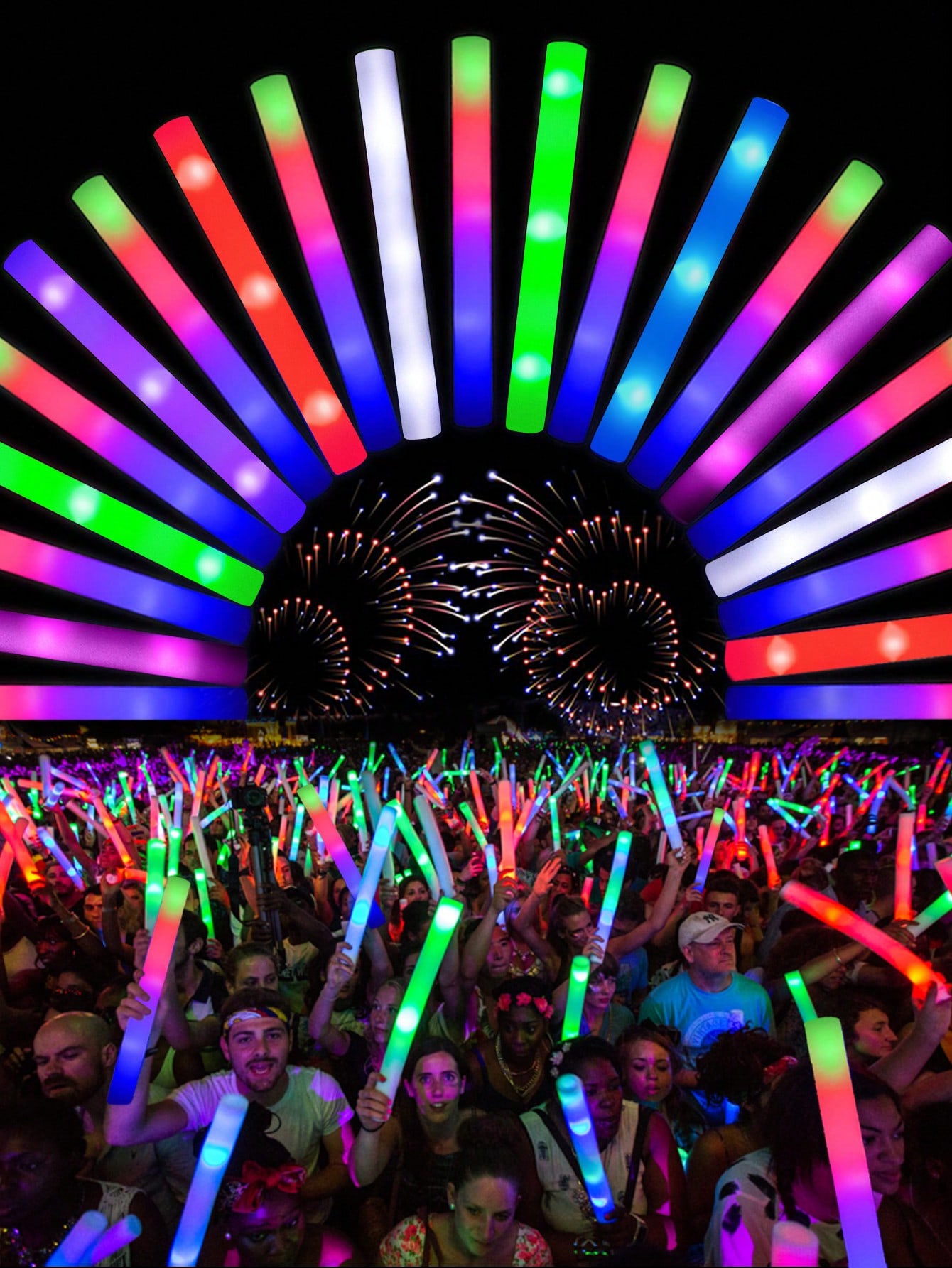 Flashing Led Foam Sticks Party - 20/30szt Piankowe pałeczki świecące LED Cheer