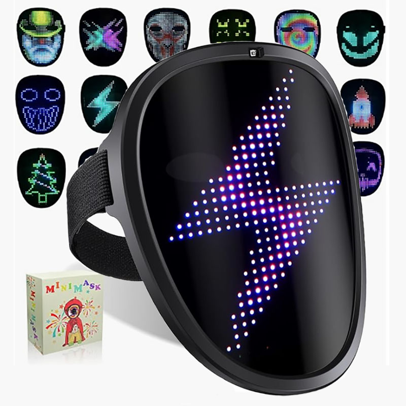 Led Purge Mask Halloween - Maska LED z wykrywaniem gestów Elektroniczna