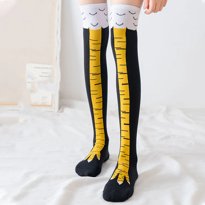 Funny Chicken Leg Socks - Zabawne skarpetki za kolano z motywem