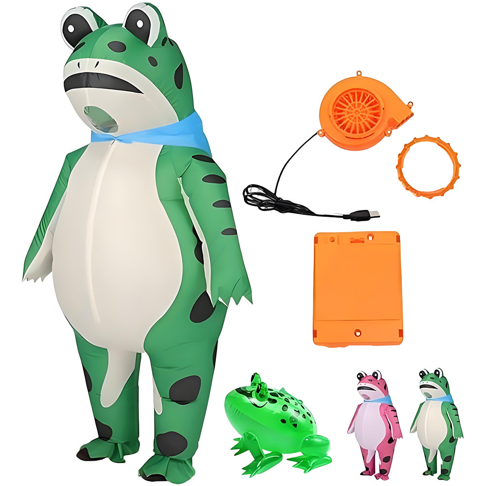 Costumes - ZOETOPKID Nadmuchiwany Kostium Żaby do Cosplayu,