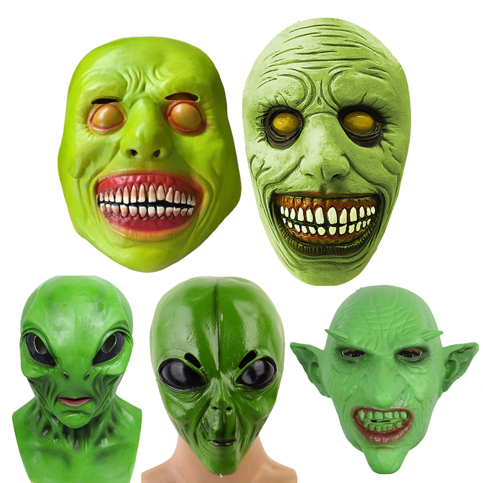 Latex Alien Mask Realistic - Maska Halloween Obcy Realistyczny Xenomorf Maska