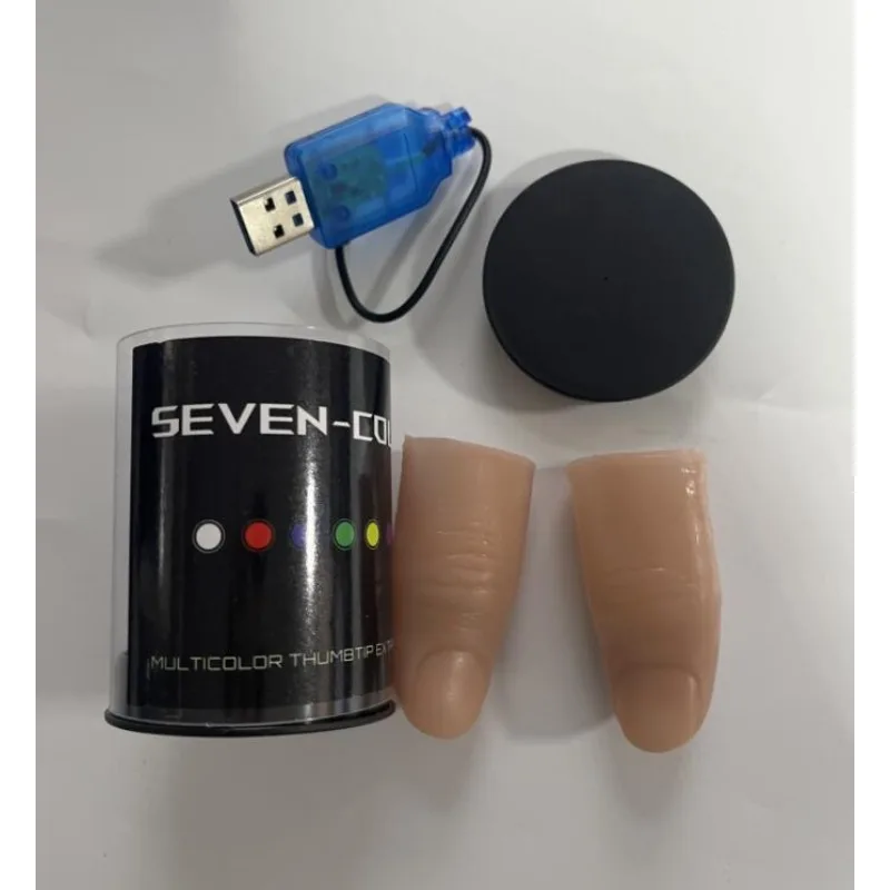 Thumb Tip Magic Trick Set - Siedem kolorów LED Light Końcówki kciuków