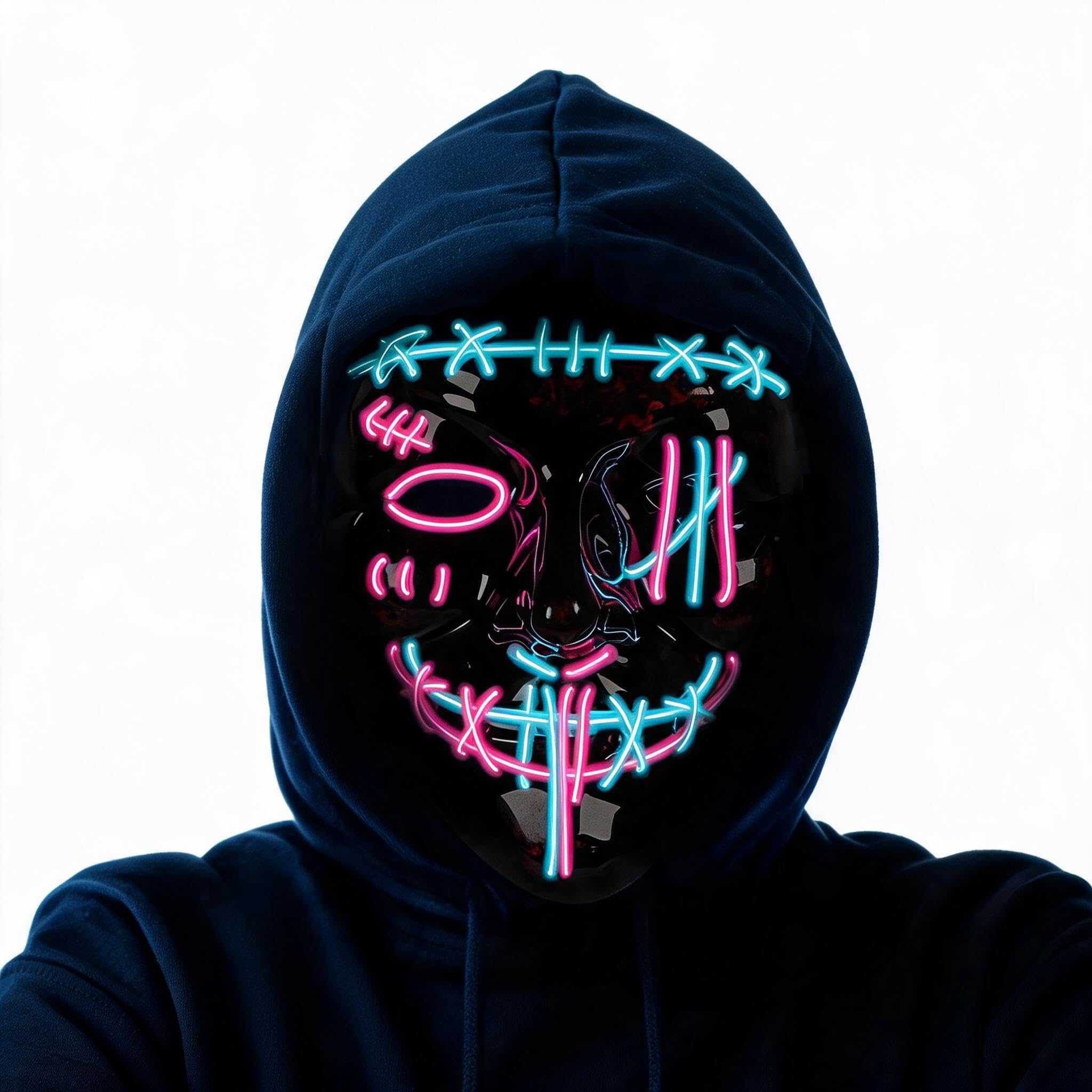 3 SZT. Straszna maska na Hallo – Led Purge Mask Halloween recenzja i cena