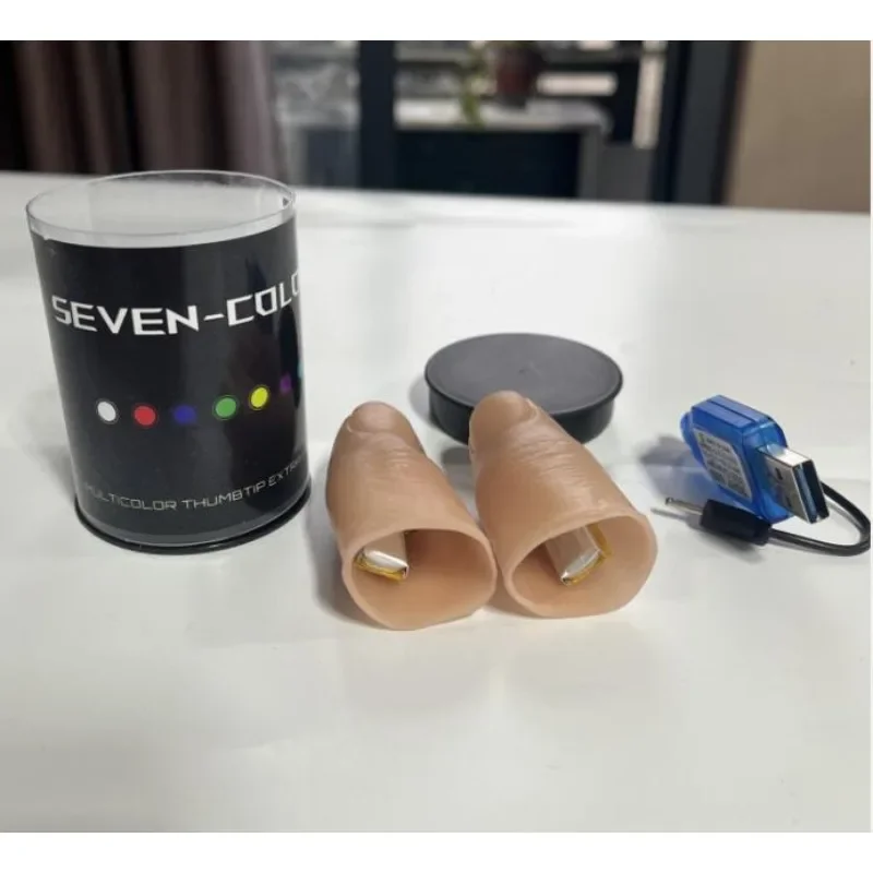 Siedem Kolorów LED Światło Kci – Thumb Tip Magic Trick Set recenzja i cena