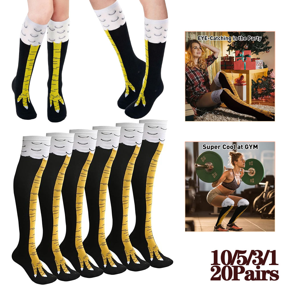 1-20 Par Śmiesznych Skarpetek  – Funny Chicken Leg Socks recenzja i cena