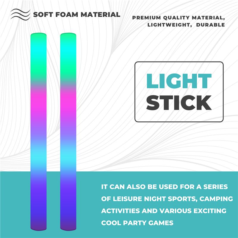 A68P-12 szt. Świecące pałeczki – Flashing Led Foam Sticks Party recenzja i cena