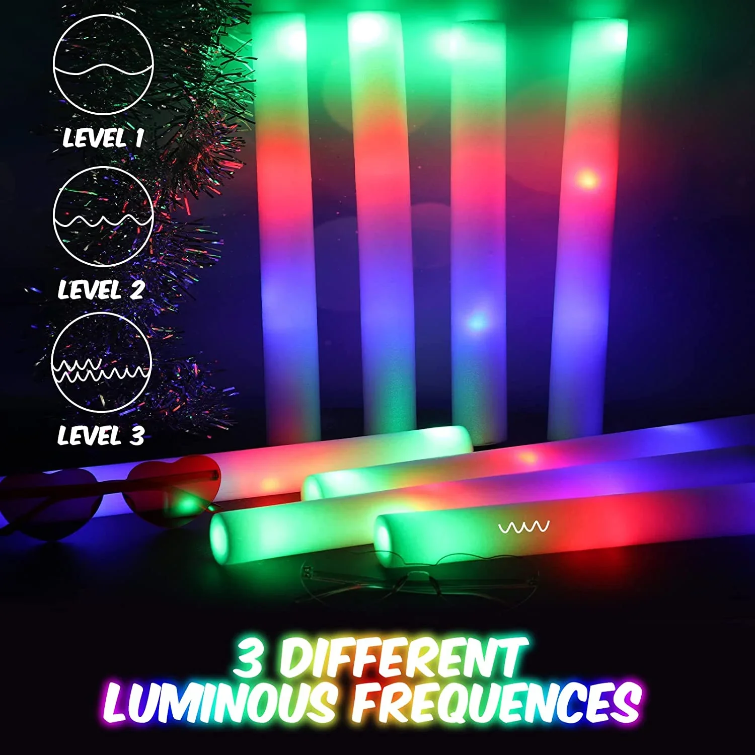 50 szt. Świecących pałeczek LE – Flashing Led Foam Sticks Party recenzja i cena