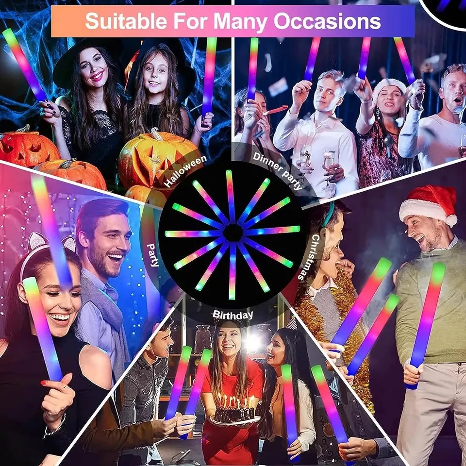 Świecące pałeczki hurtowo, 100 – Flashing Led Foam Sticks Party recenzja i cena