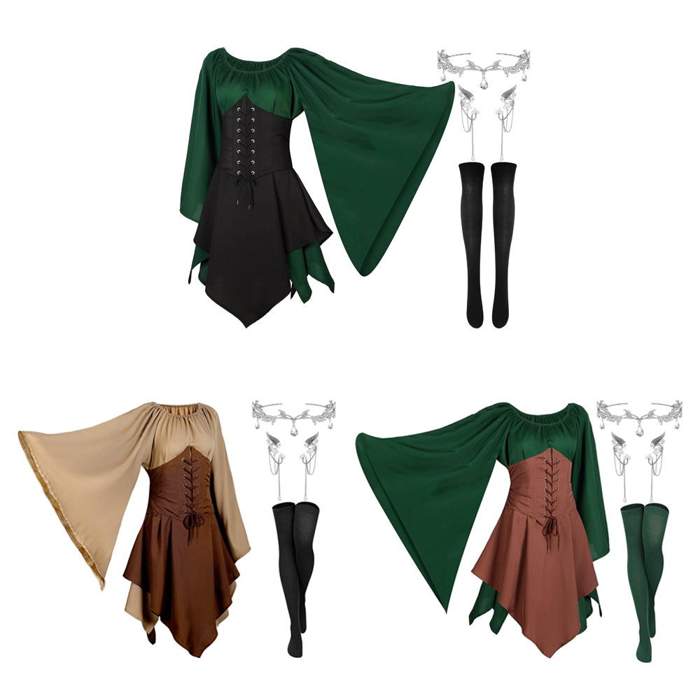Kostium Cosplay Elf Średniowie – Medieval Renaissance Dress Women recenzja i cena