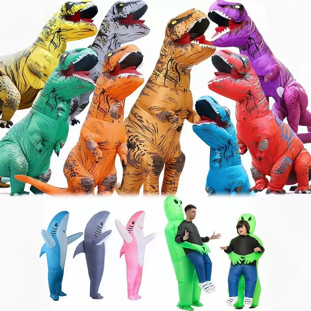 Nadmuchiwany kostium T-Rex dla – Inflatable Dinosaur Costume Adult recenzja i cena