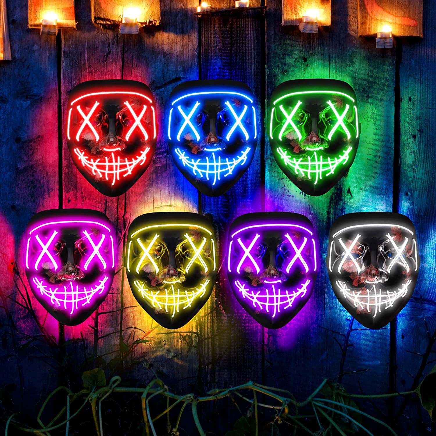 Bezprzewodowa straszna świecąc – Led Purge Mask Halloween recenzja i cena