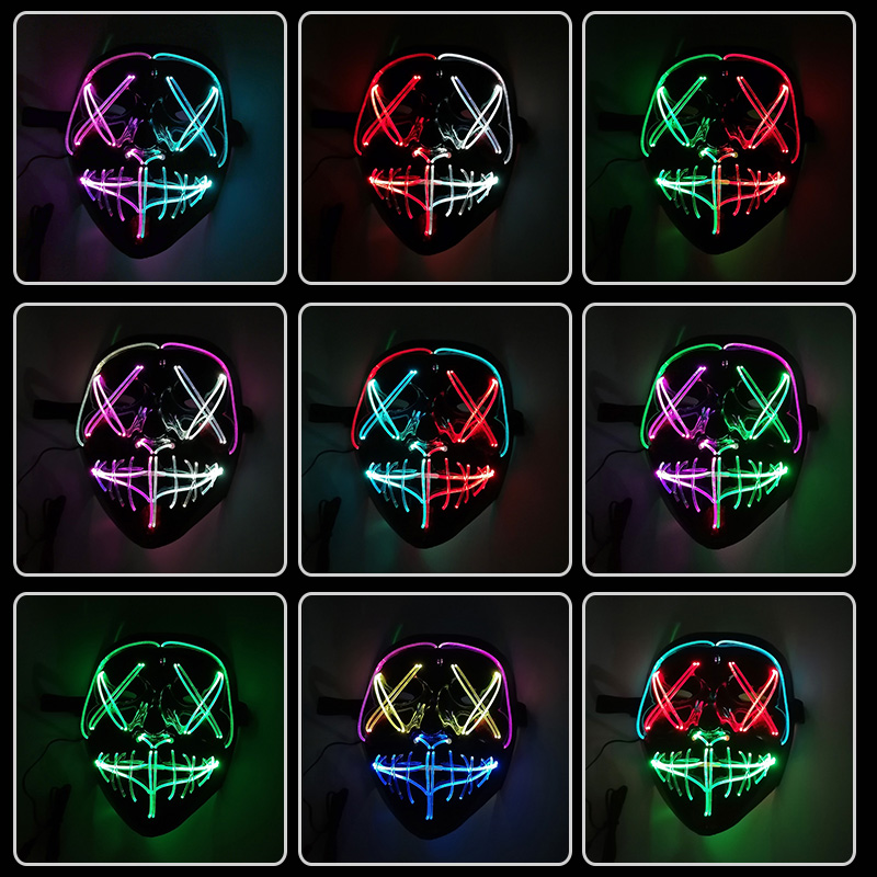 Maska LED sterowana gestami, ś – Led Purge Mask Halloween recenzja i cena