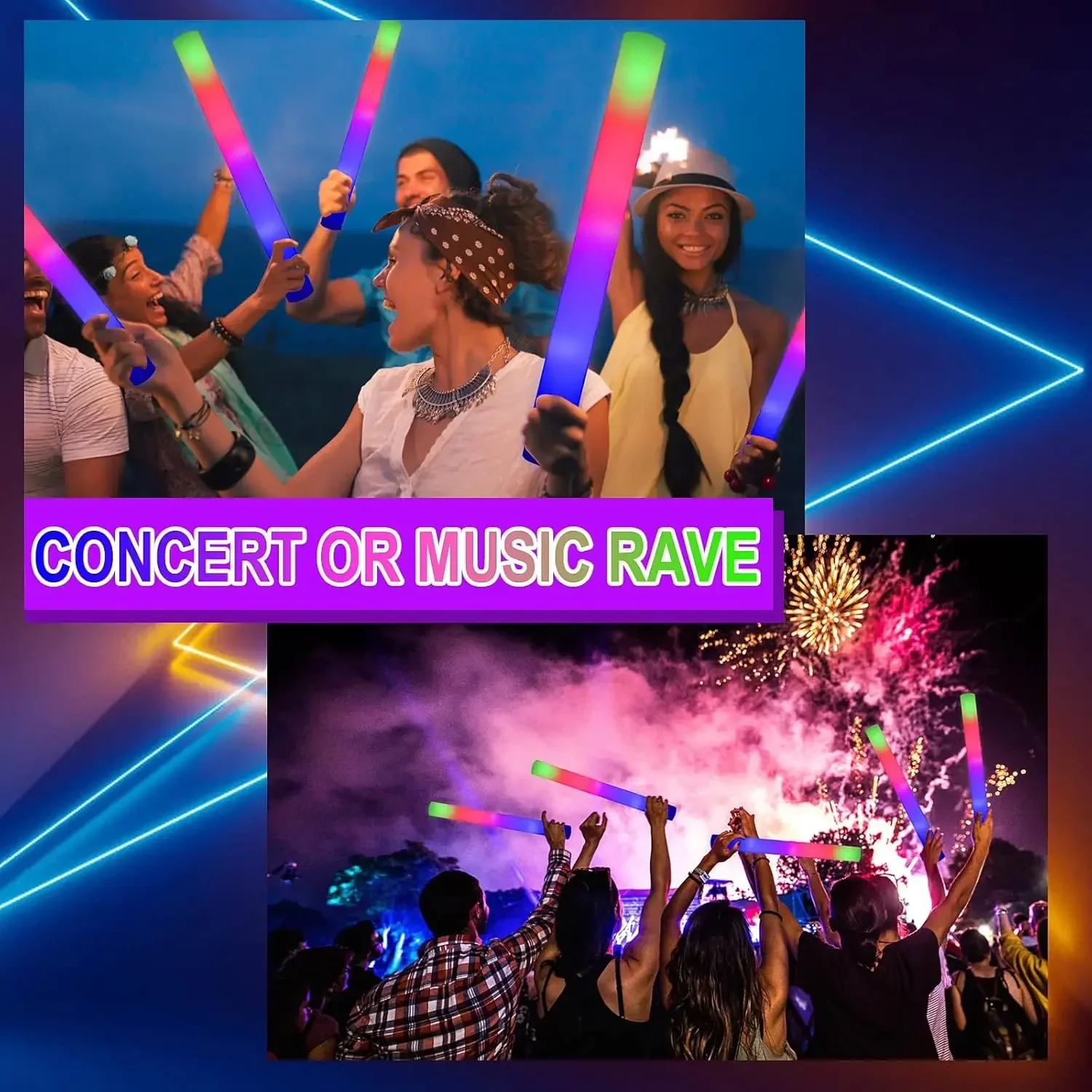 50 sztuk świecących pałeczek L – Flashing Led Foam Sticks Party recenzja i cena
