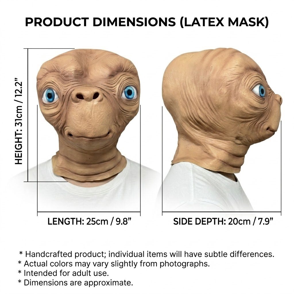 Maska lateksowa ET Obcy Hallow – Latex Alien Mask Realistic recenzja i cena