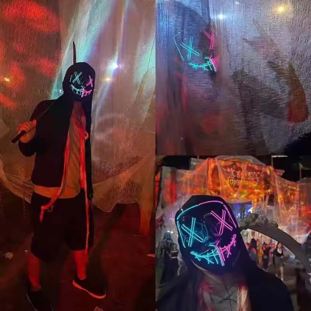 Bezprzewodowa Neonowa Maska LE – Led Purge Mask Halloween recenzja i cena