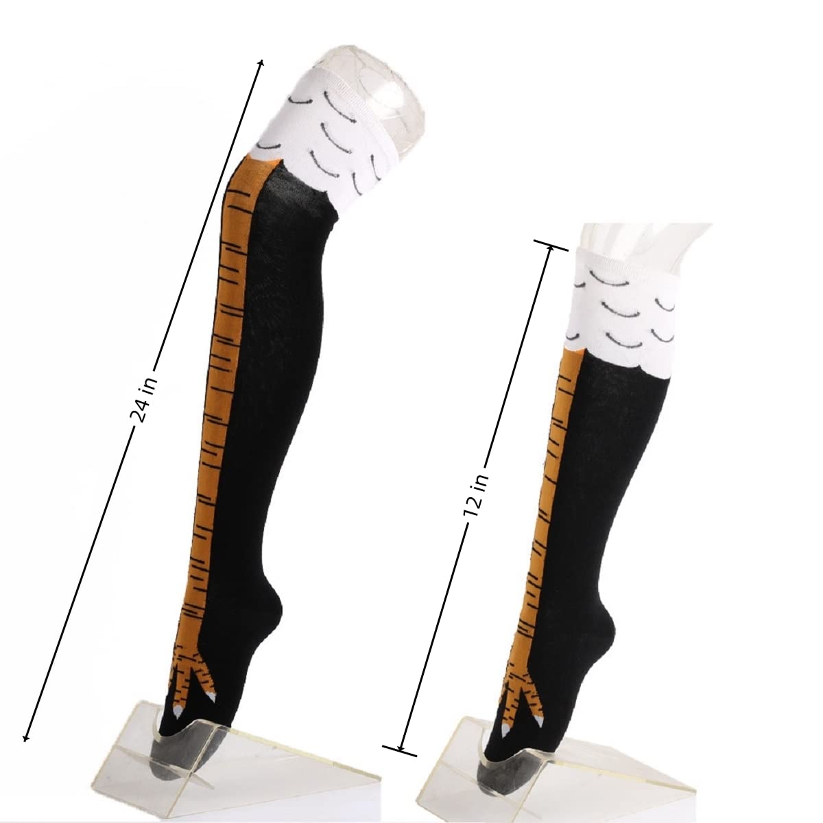 1/2 pary podkolanówek damskich – Funny Chicken Leg Socks recenzja i cena