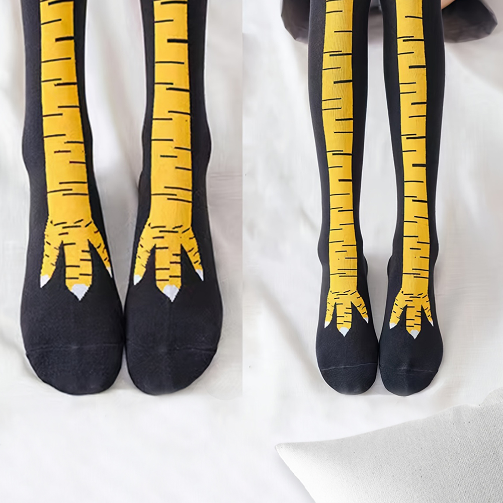 1/2/5/10 Par Damskich Podkolan – Funny Chicken Leg Socks recenzja i cena