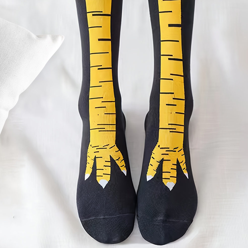 1/2/5/10 Par Damskich Podkolan – Funny Chicken Leg Socks recenzja i cena