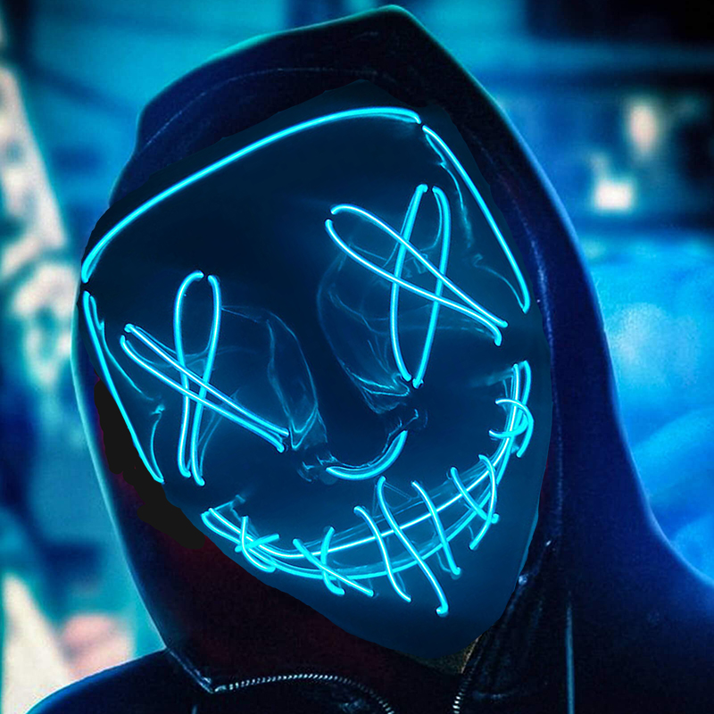 Świecące Cosplay podświetlany  – Led Purge Mask Halloween recenzja i cena