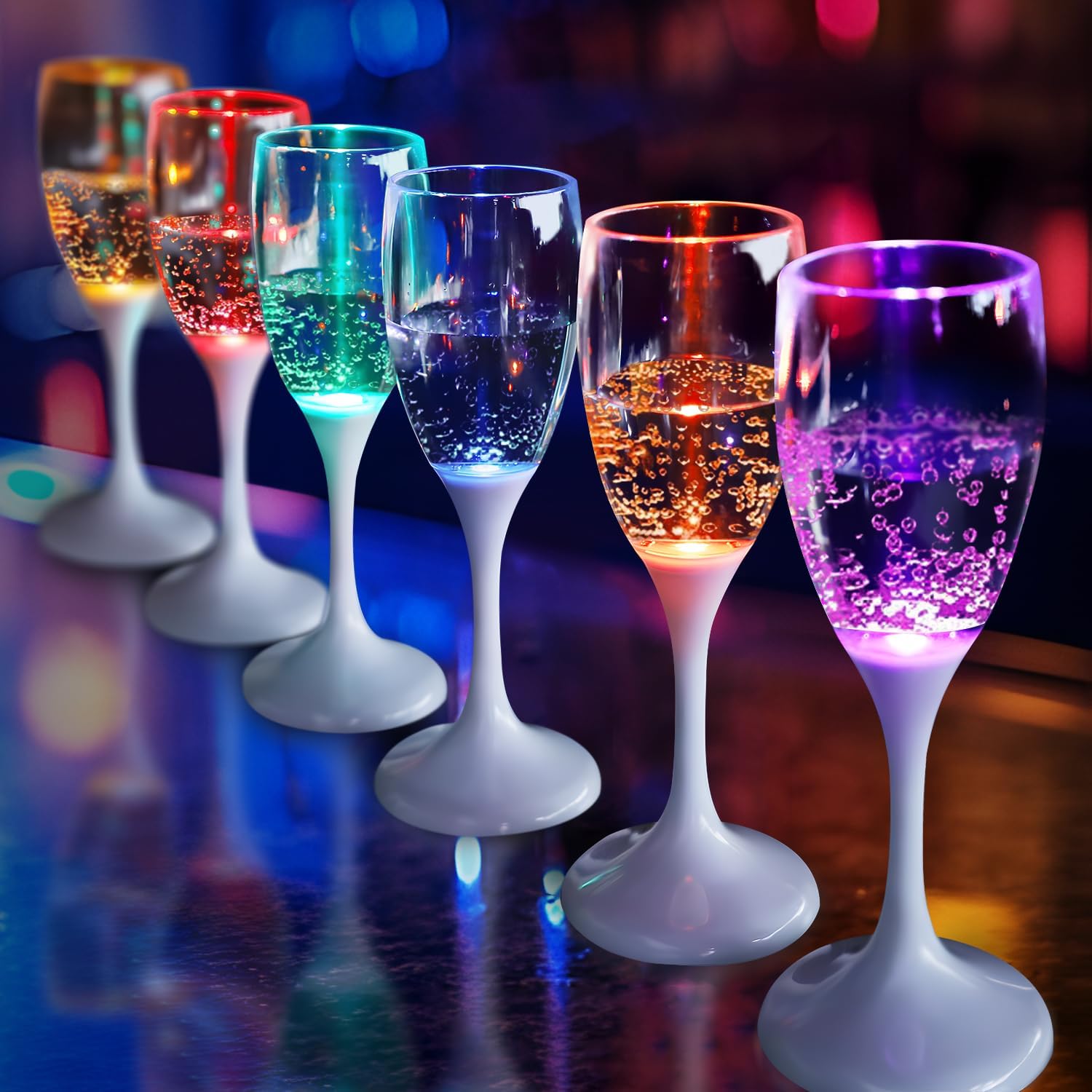 6 szt. świecących kieliszków d – Glow In The Dark Party Glasses recenzja i cena