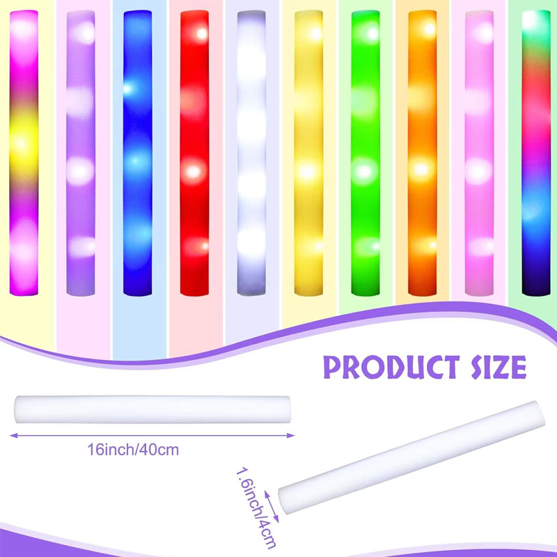 20 szt. Piankowe pałeczki świe – Flashing Led Foam Sticks Party recenzja i cena