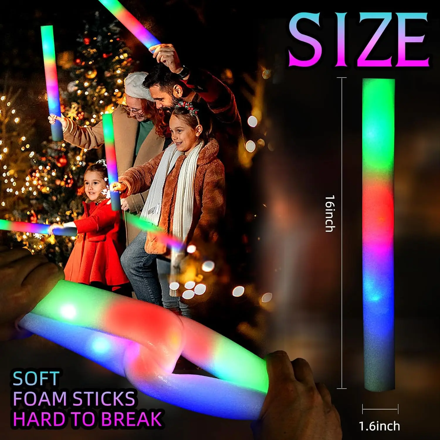 30 szt. Piankowych pałeczek św – Flashing Led Foam Sticks Party recenzja i cena