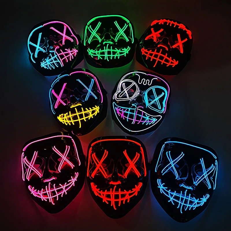 Bezprzewodowa Neonowa Maska LE – Led Purge Mask Halloween recenzja i cena