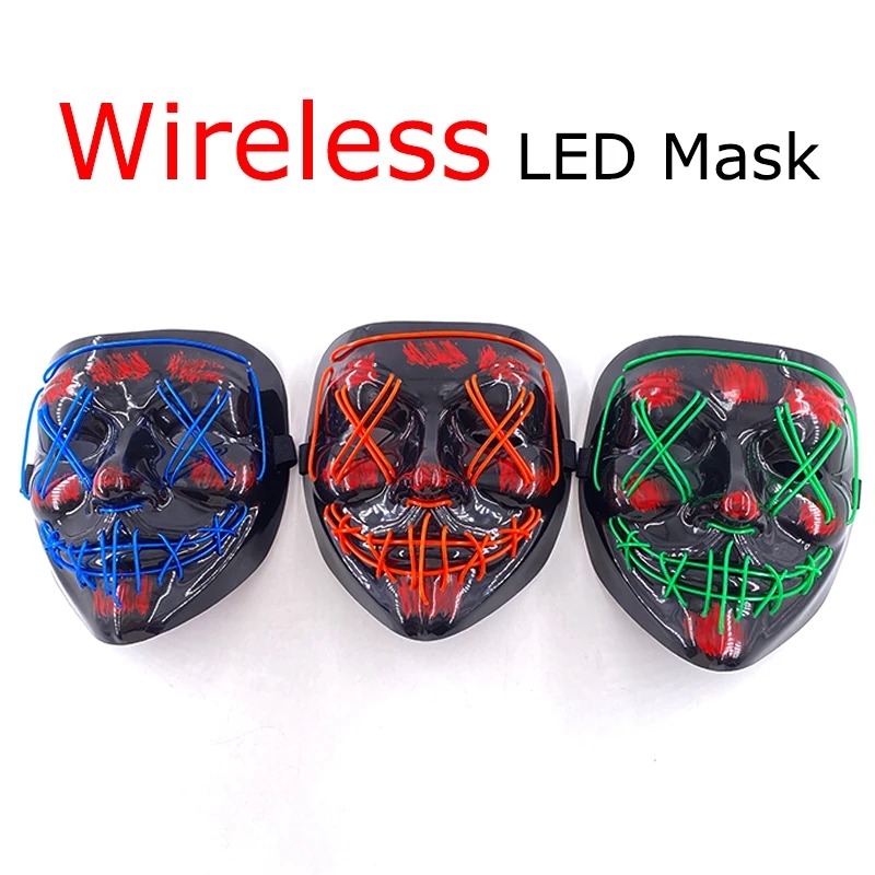 Bezprzewodowa Neonowa Maska LE – Led Purge Mask Halloween recenzja i cena