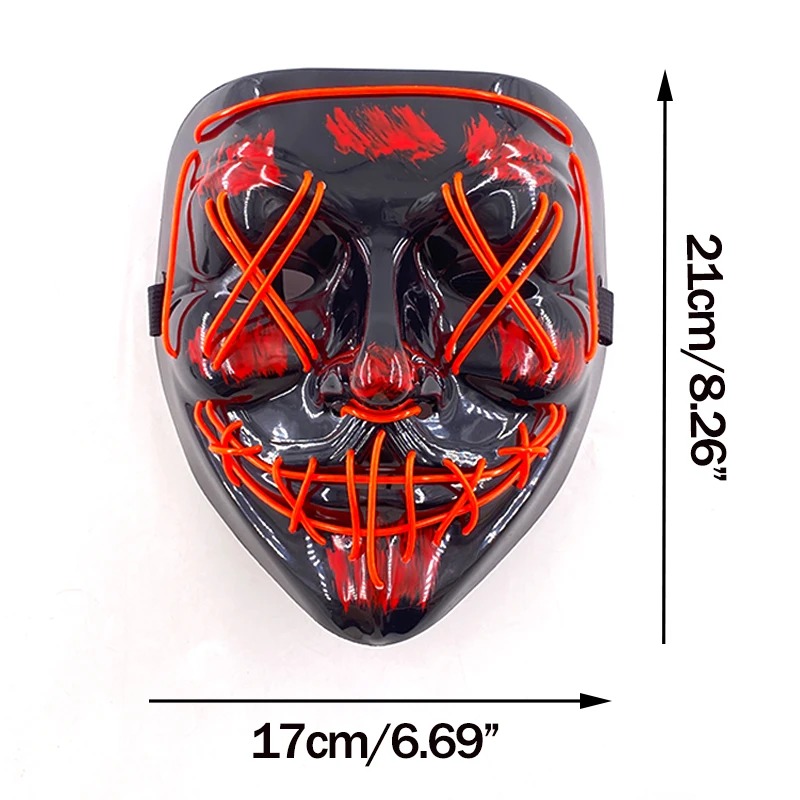 Bezprzewodowa Neonowa Maska LE – Led Purge Mask Halloween recenzja i cena