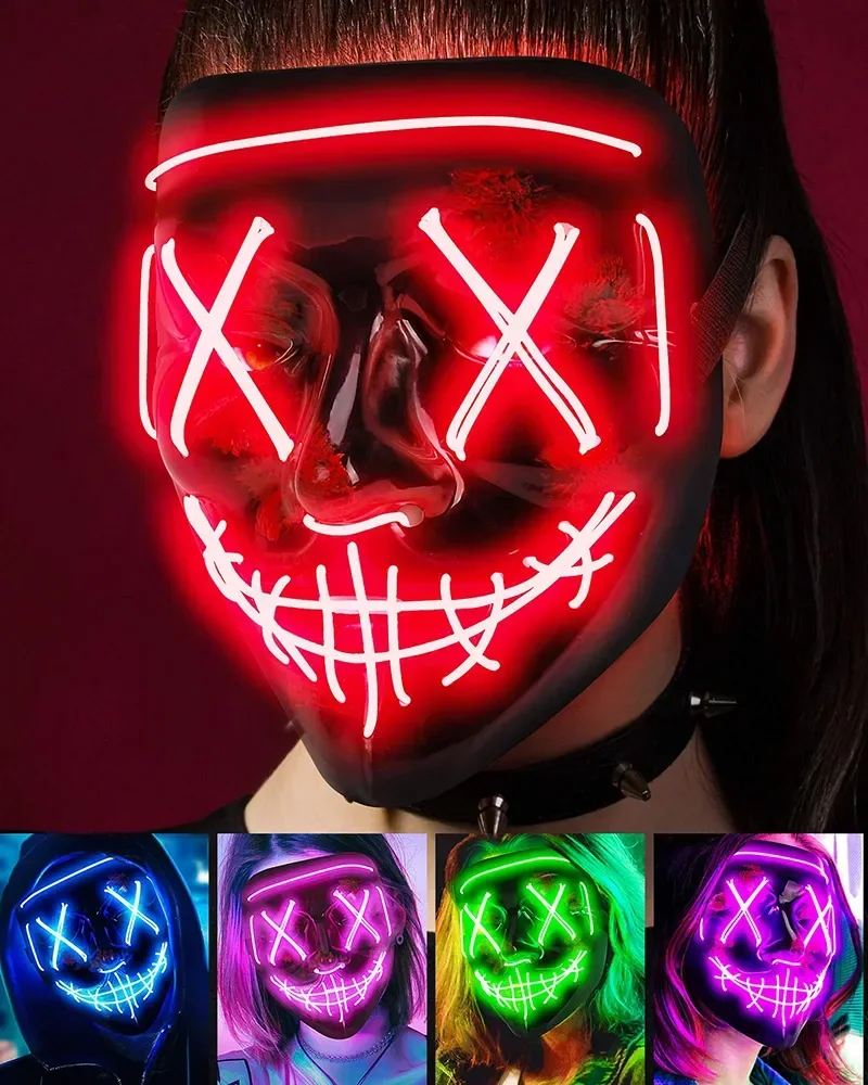Bezprzewodowa maska barowa fes – Led Purge Mask Halloween recenzja i cena