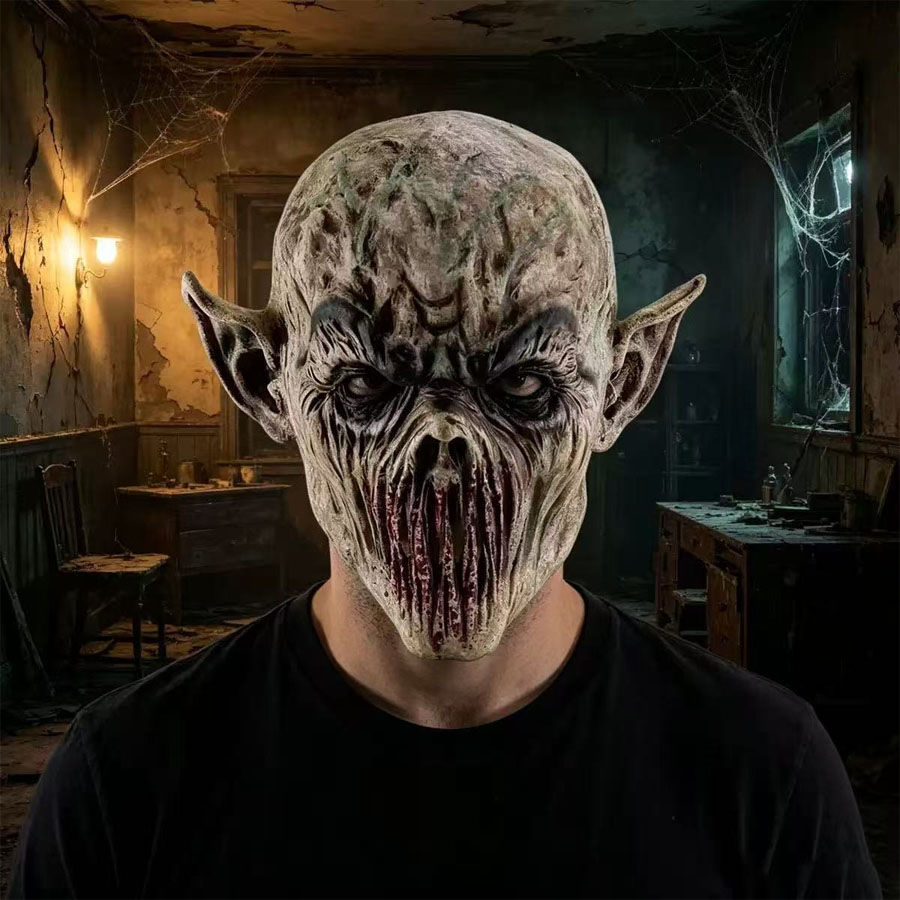 Maska na Halloween - przerażaj – Latex Alien Mask Realistic recenzja i cena