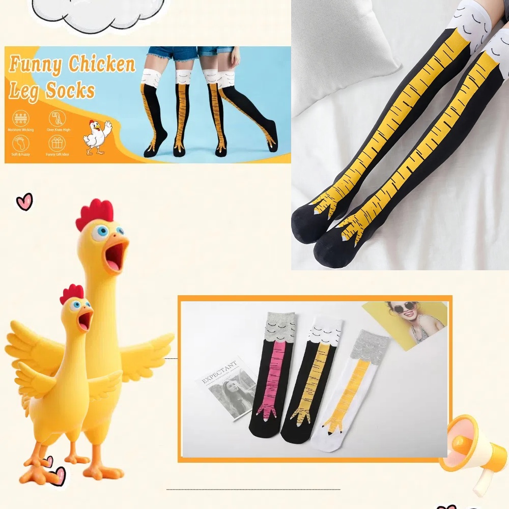 Męskie Damskie Śmieszne Skarpe – Funny Chicken Leg Socks recenzja i cena
