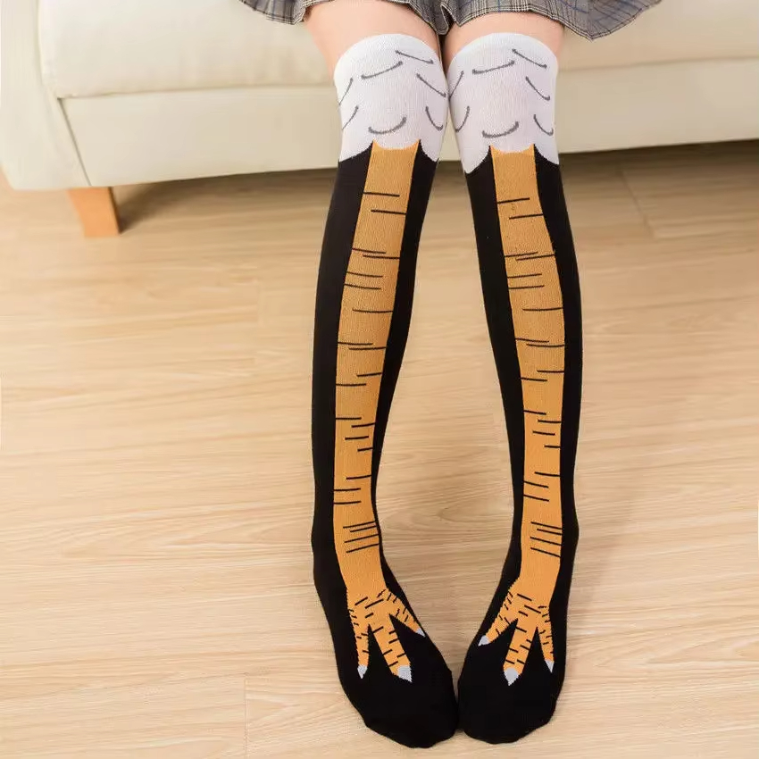 1/2/5 Par Damskich Podkolanówe – Funny Chicken Leg Socks recenzja i cena