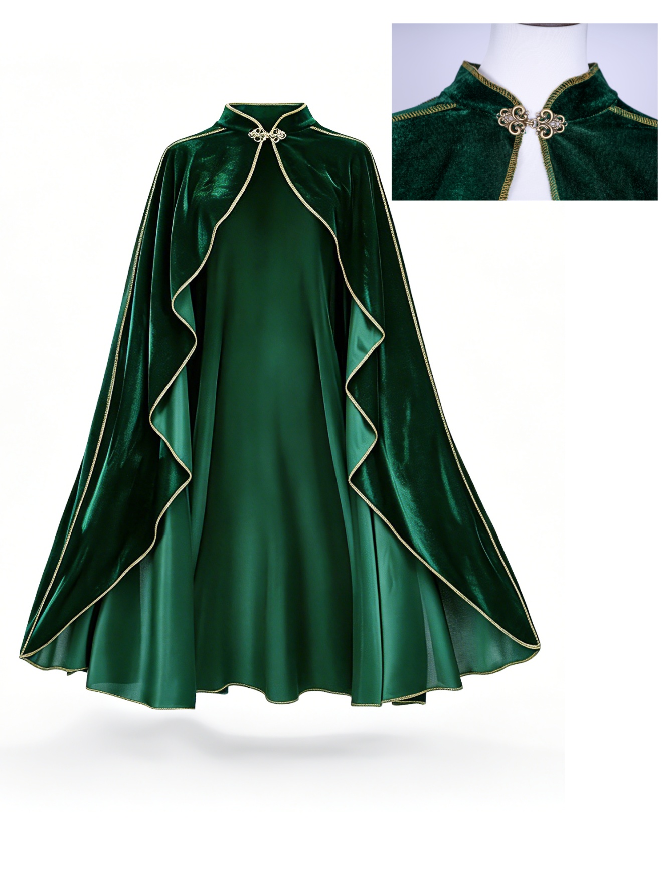 Damski płaszcz zielony aksamit – Medieval Renaissance Dress Women recenzja i cena