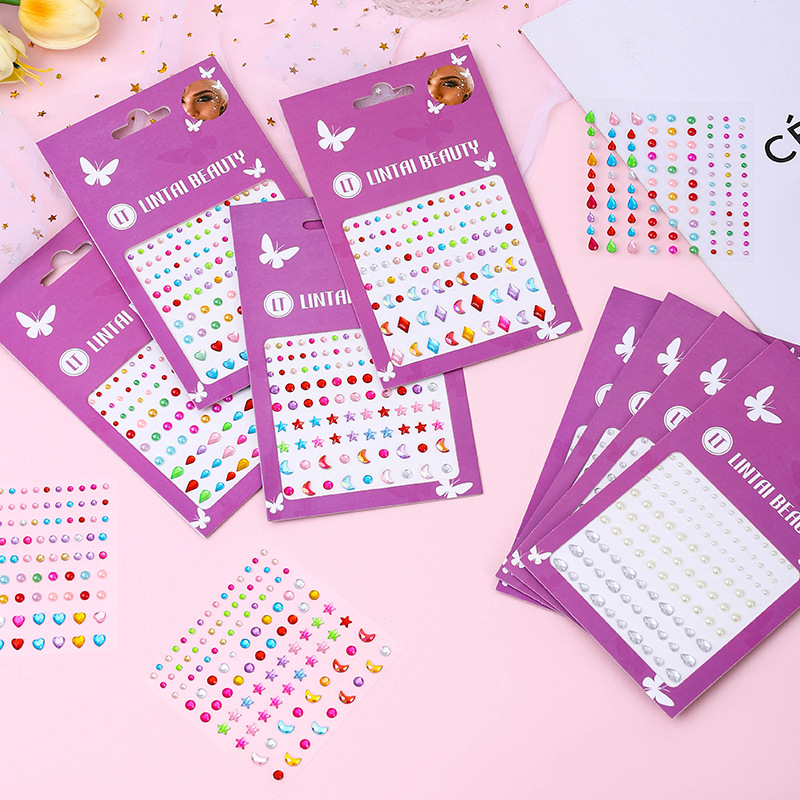 Naklejki na twarz z klejnotami – Party Supplies recenzja i cena