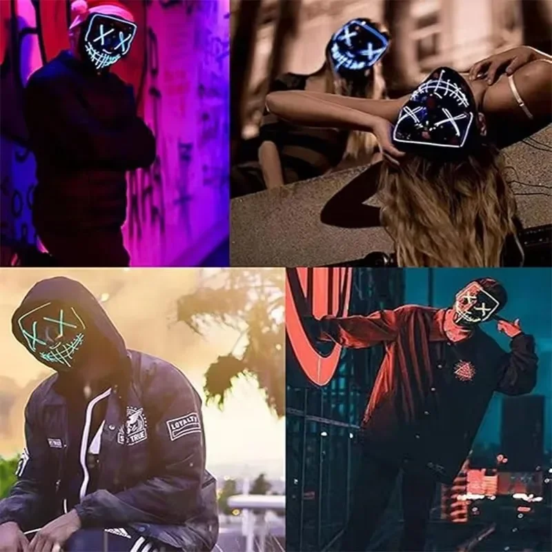 Maska LED Halloween Karnawał B – Led Purge Mask Halloween recenzja i cena