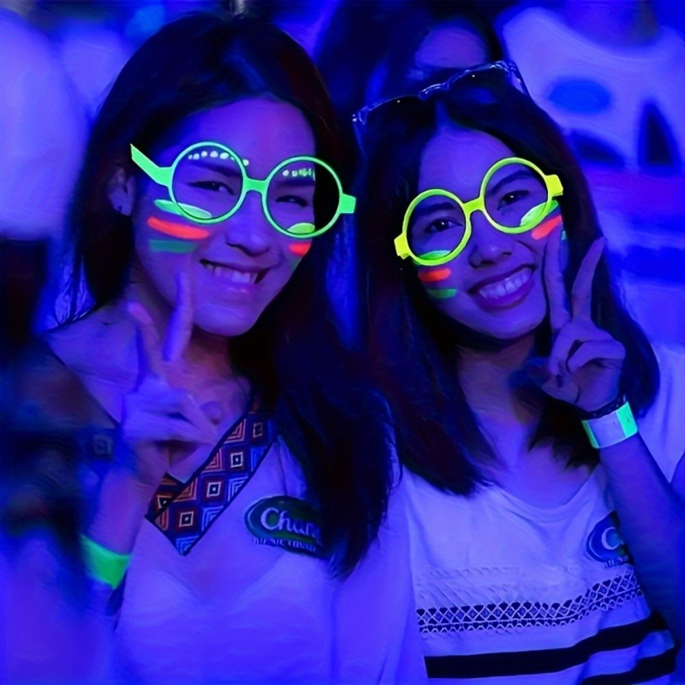 5/12 szt. Okulary UV Świecące  – Glow In The Dark Party Glasses recenzja i cena